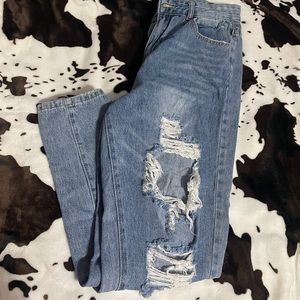 Straight Ripped Jeans